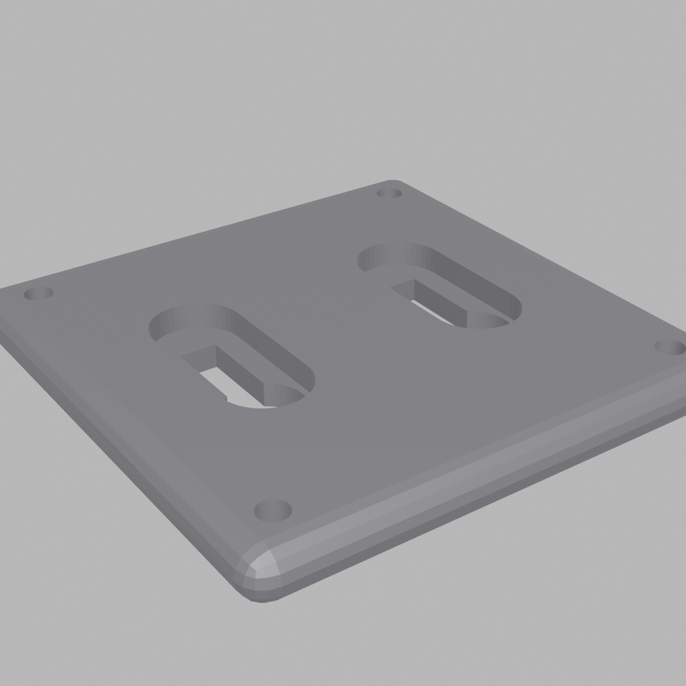 The keyhole plate for one-screw wall mounting